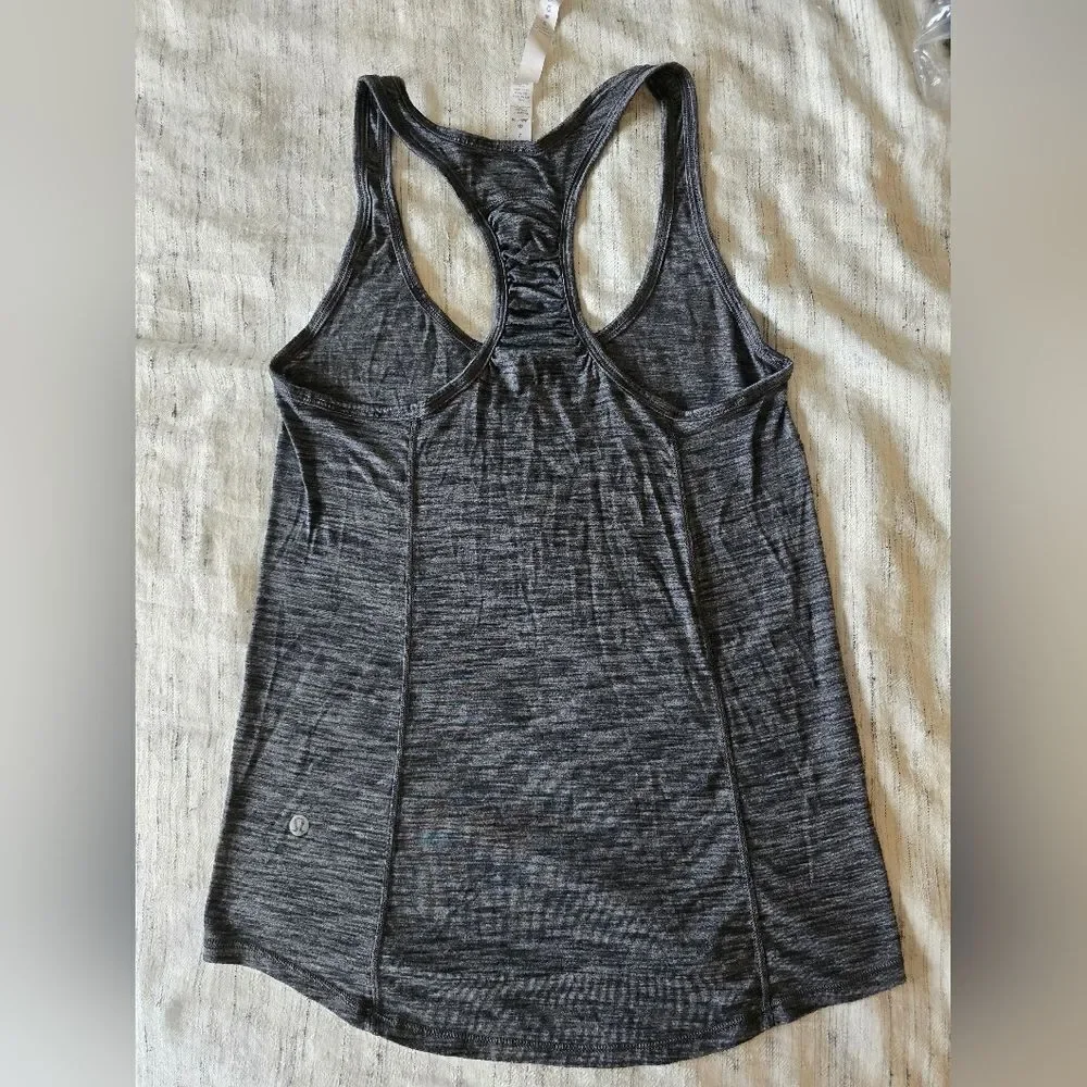 lululemon Charcoal Racerback Essential Tank Top